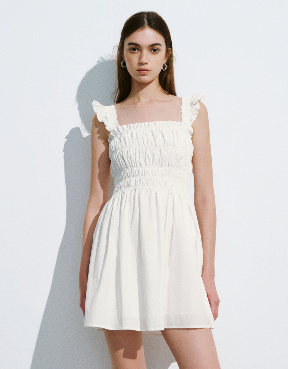 Sleeveless Square-cut Collar A-Line Dress