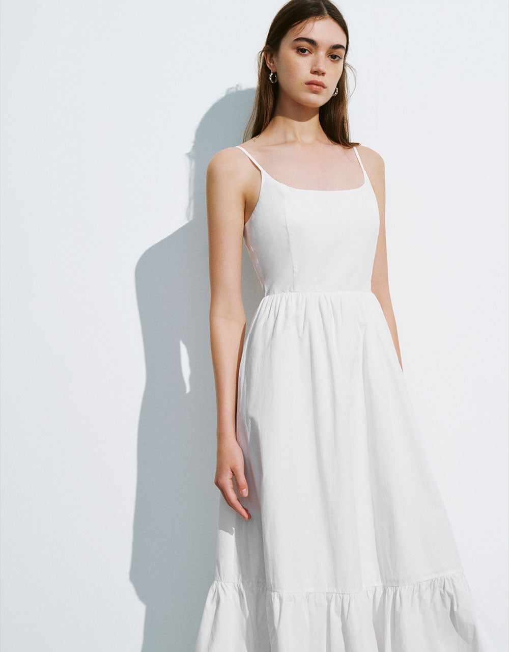 Off-Shoulder A-Line Cami Dress