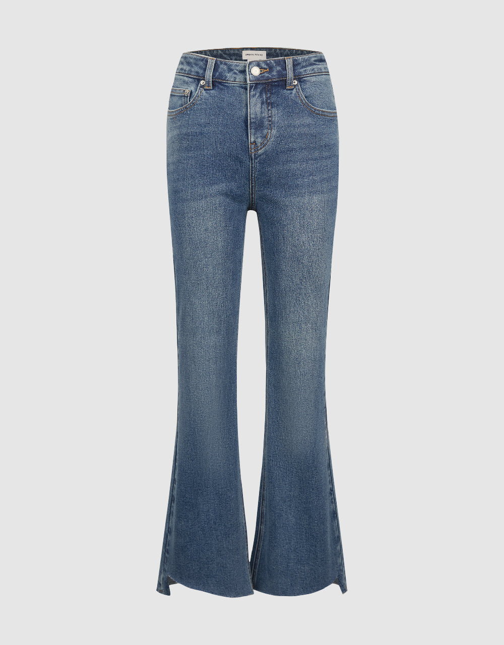 Raw Hem Flare Jeans