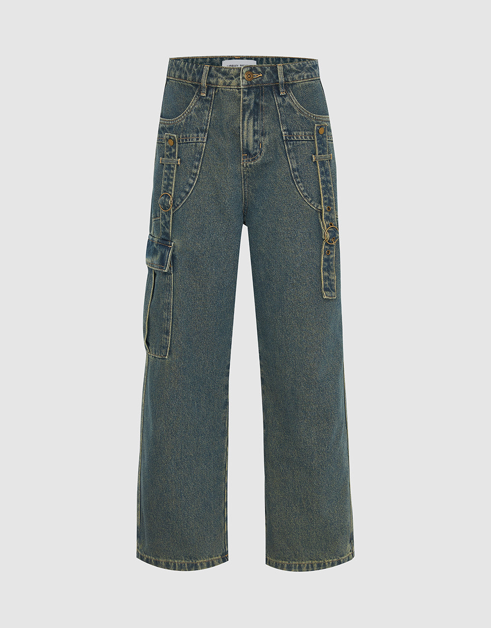 Straight Jeans With Pockets