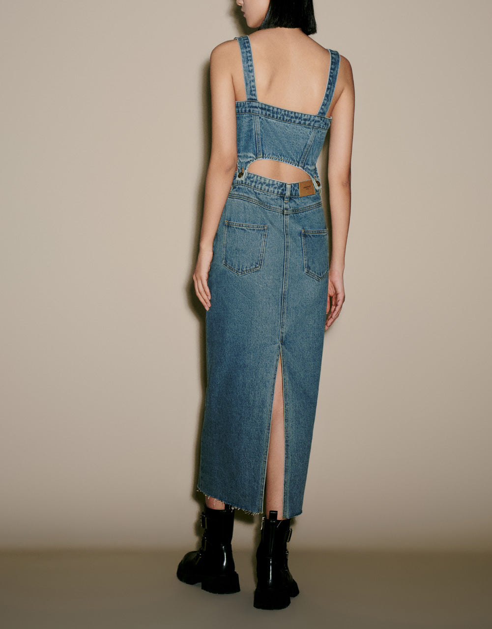 2 In 1 Denim Pinafore Dress