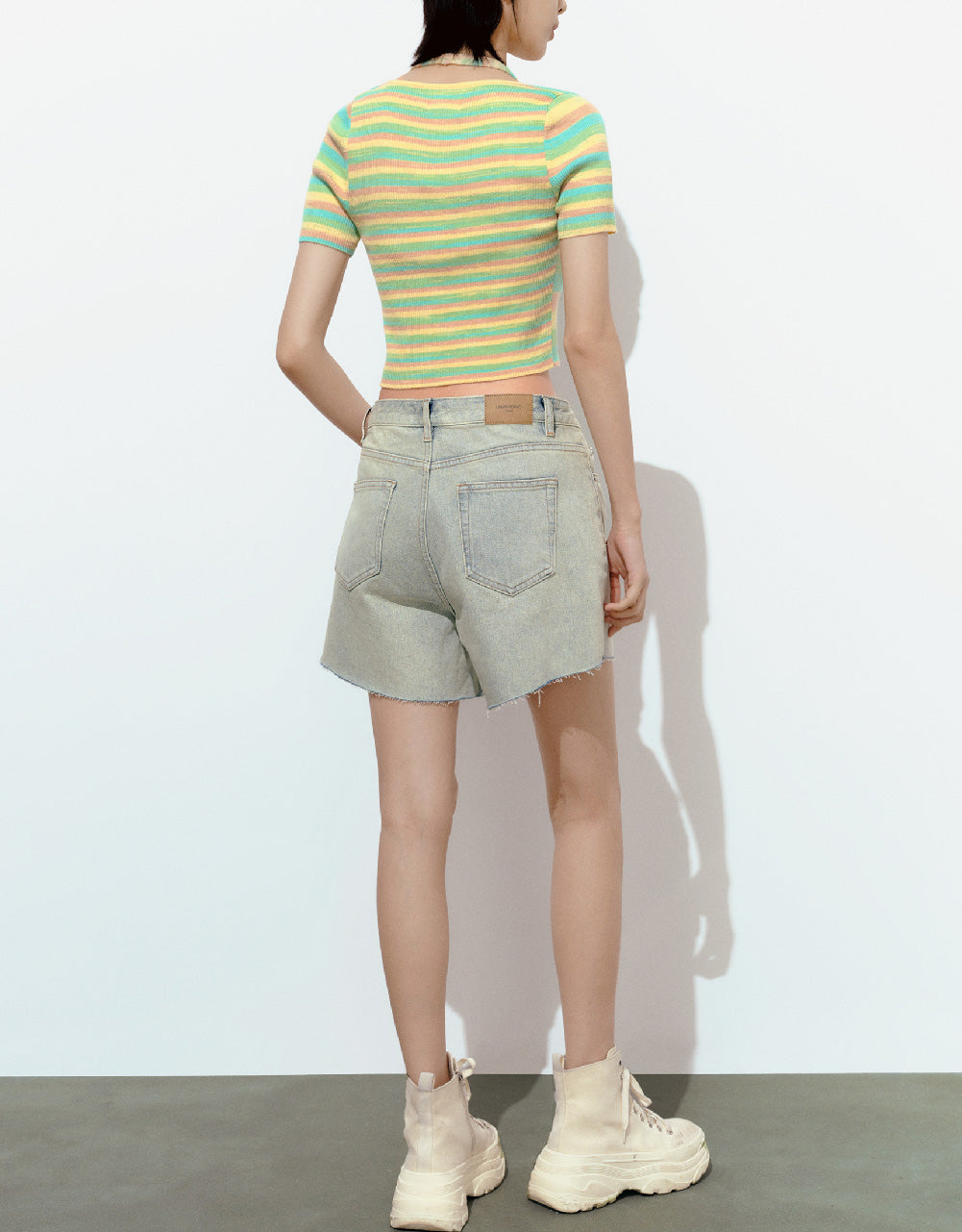 Raw Hem Denim Shorts