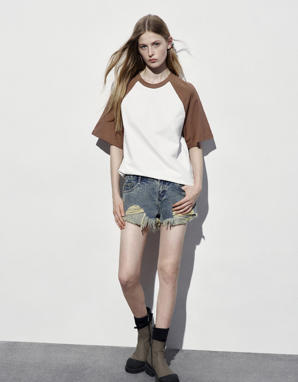 Raw Hem Denim Shorts