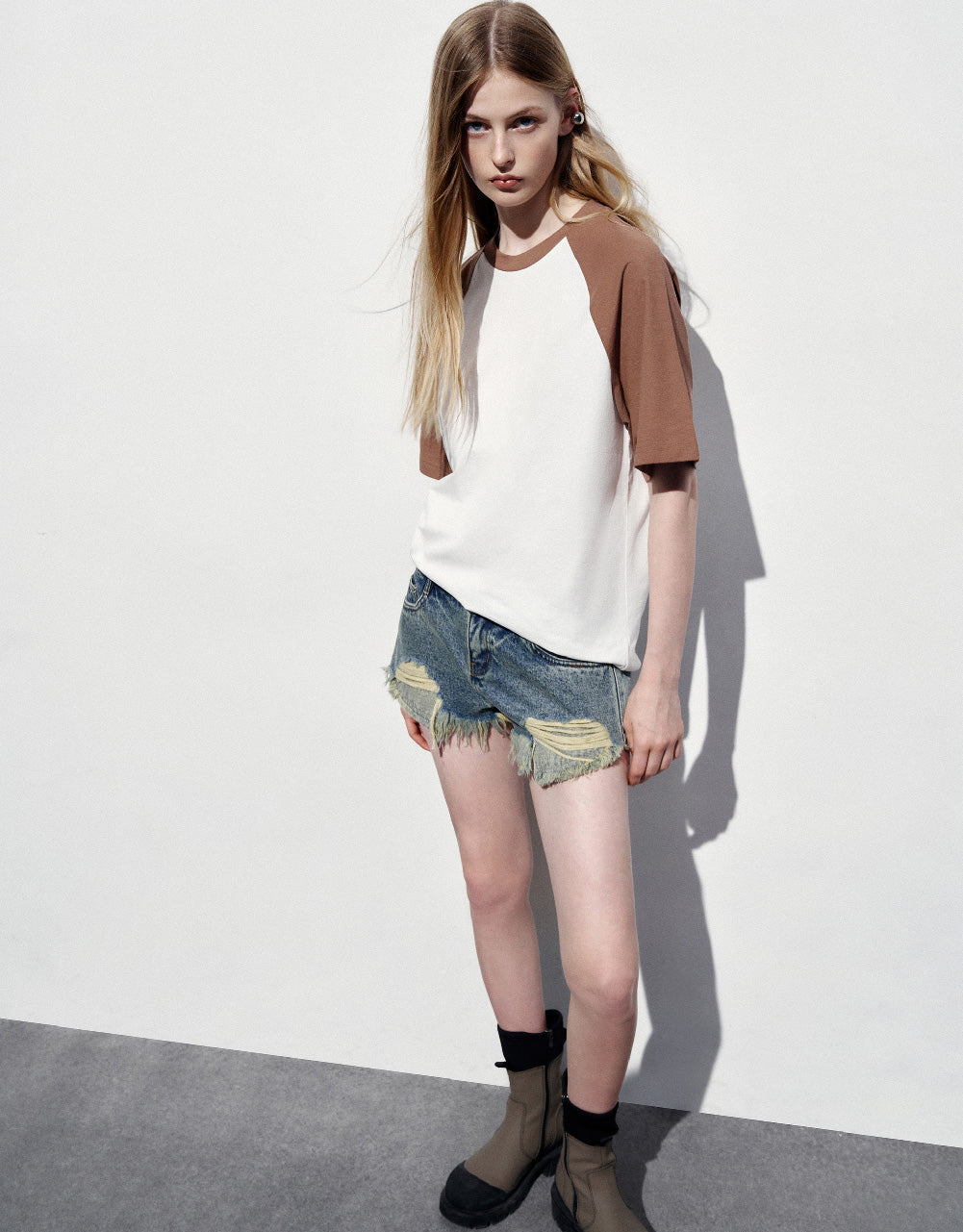 Raw Hem Denim Shorts