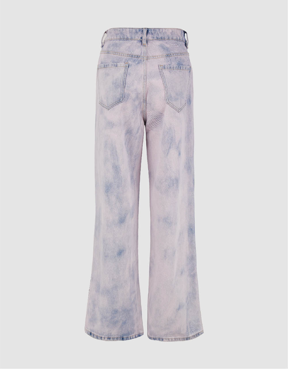 Printed Wide-Leg Jeans