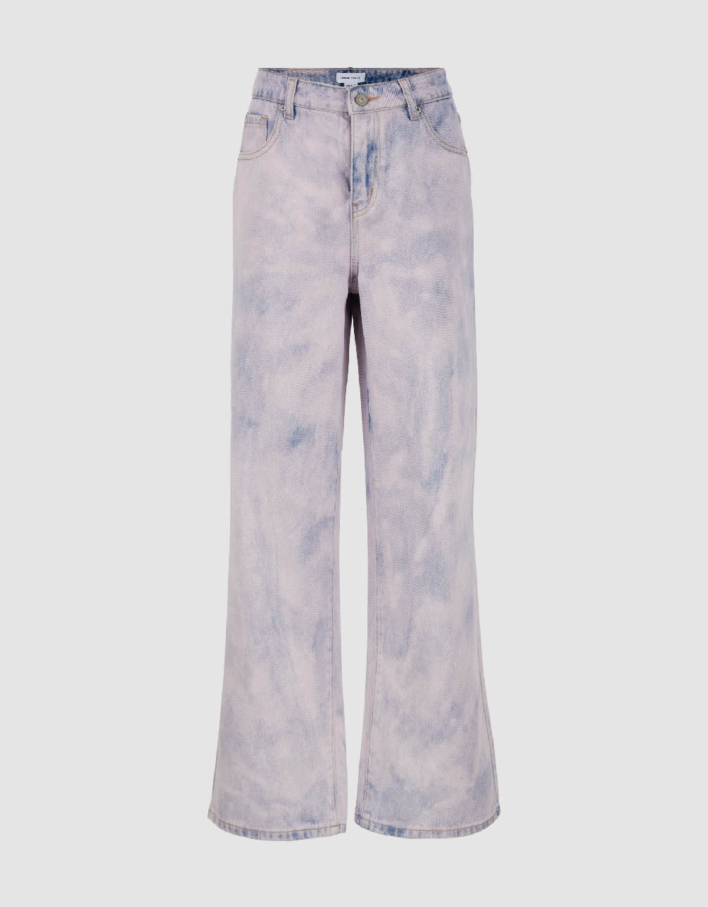 Printed Wide-Leg Jeans