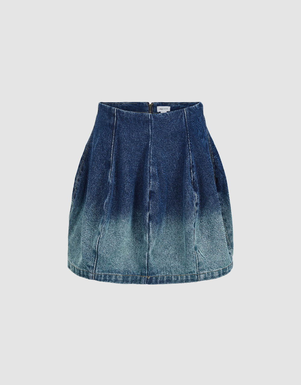 Gradient Mini A-Line Denim Skirt