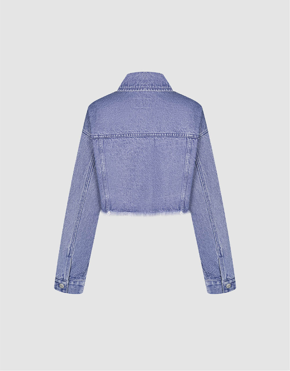 Cropped Gradient Denim Jacket