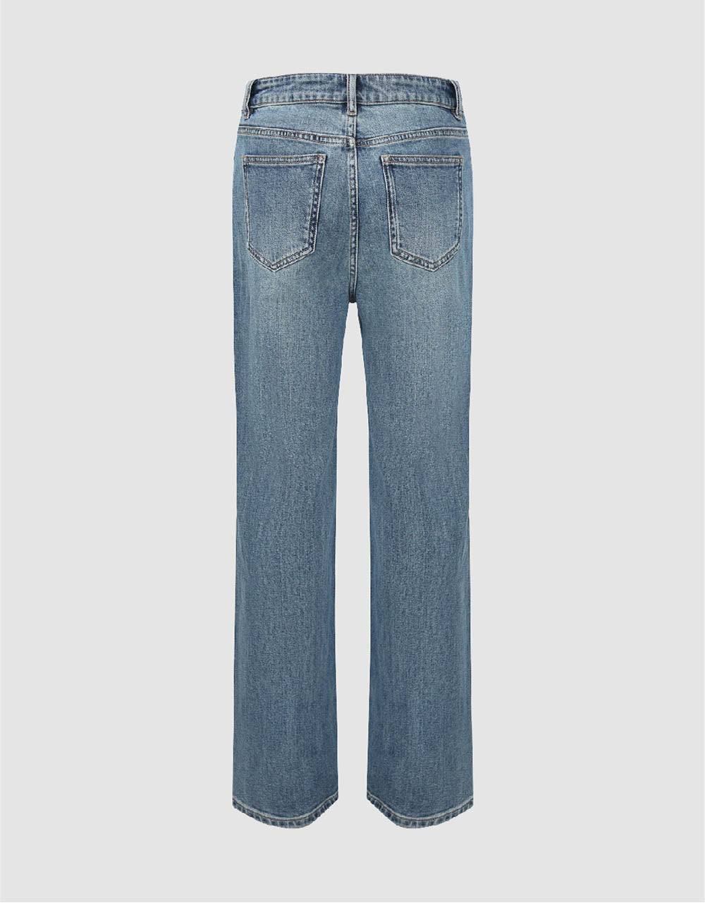 Split Hem Straight Jeans