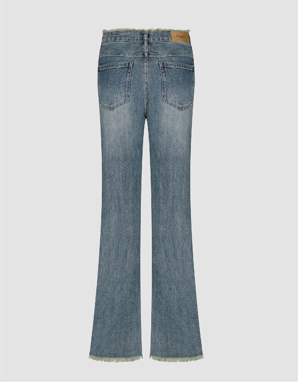 Raw Hem Flare Jeans