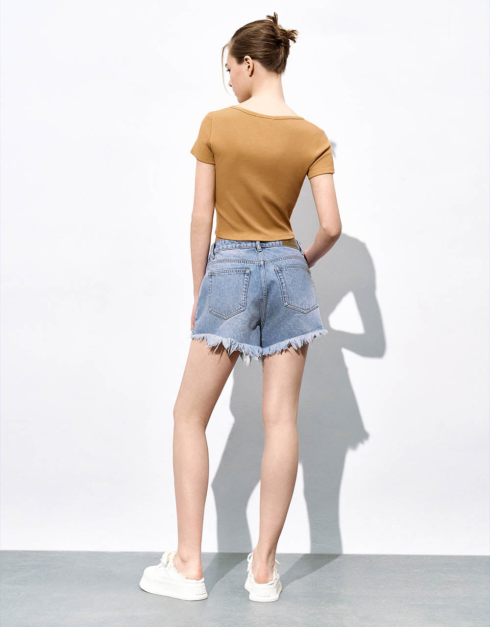 Raw Hem Denim Shorts