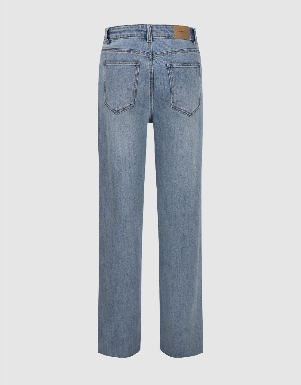 Split Hem Straight Jeans