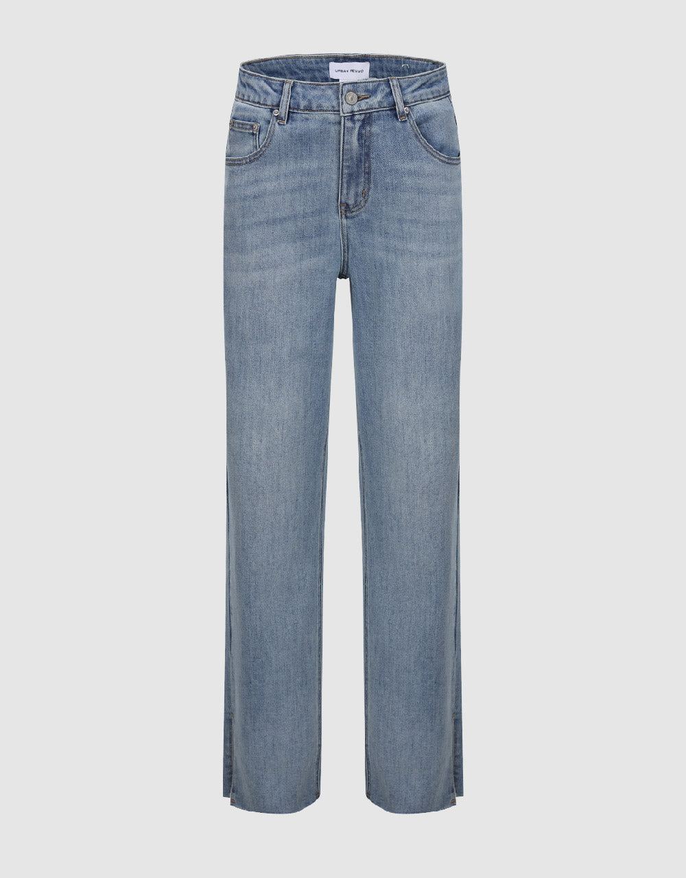 Split Hem Straight Jeans