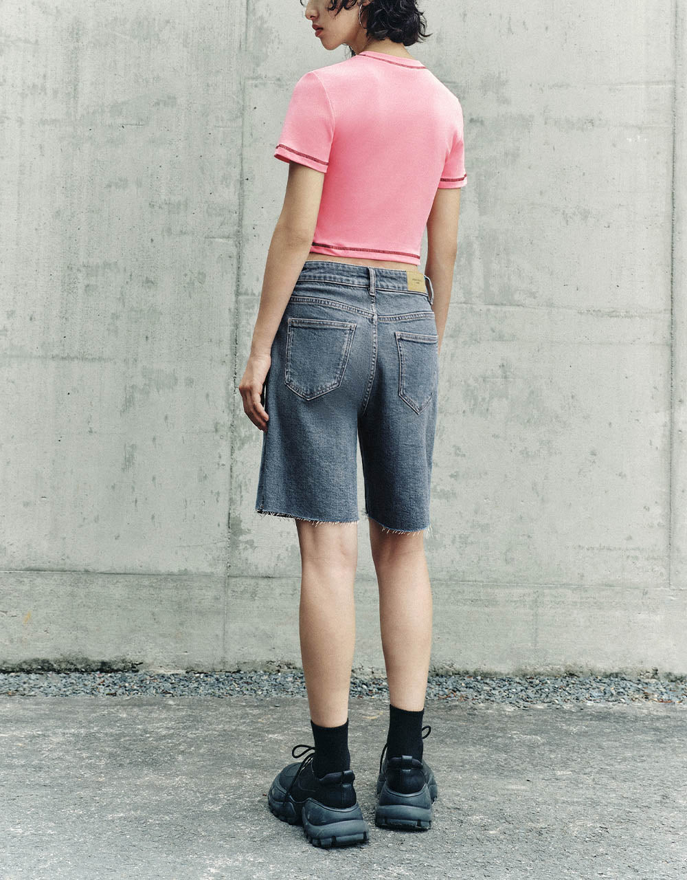 Raw Hem Denim Shorts