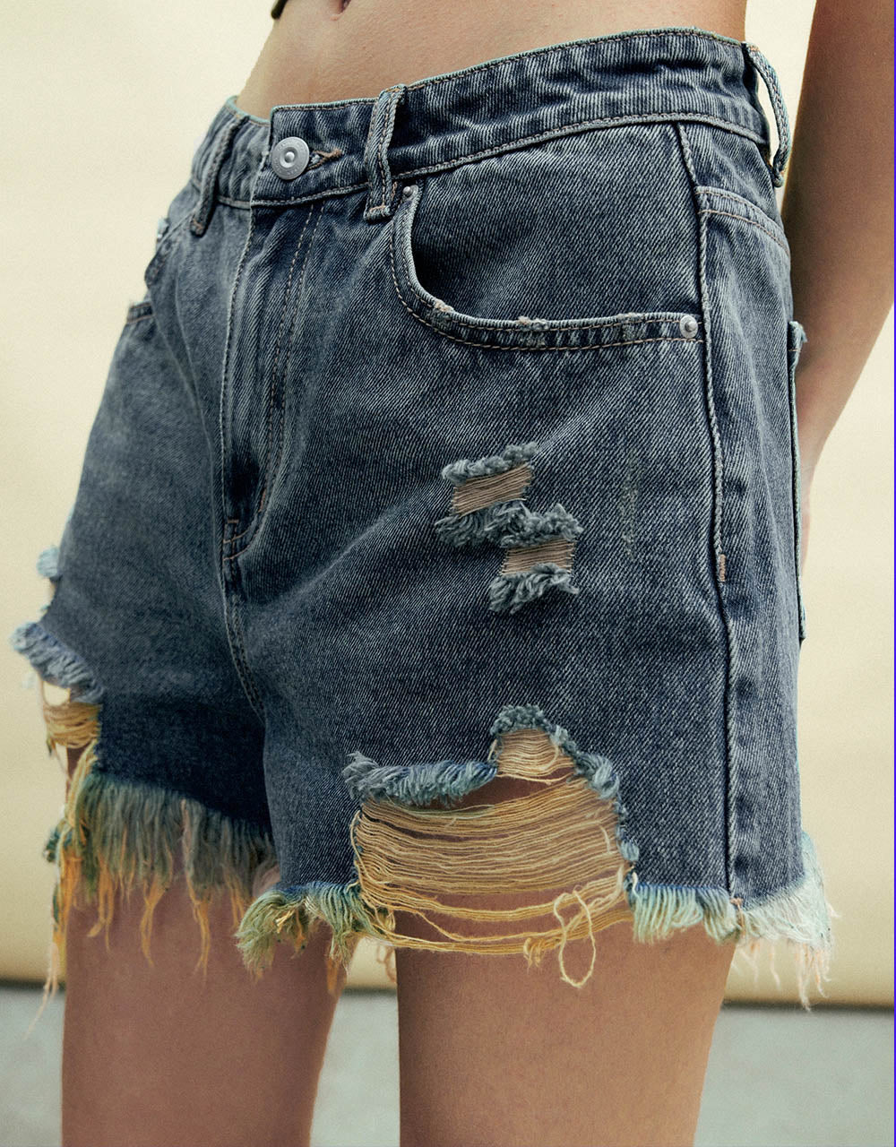 Raw Hem Denim Shorts