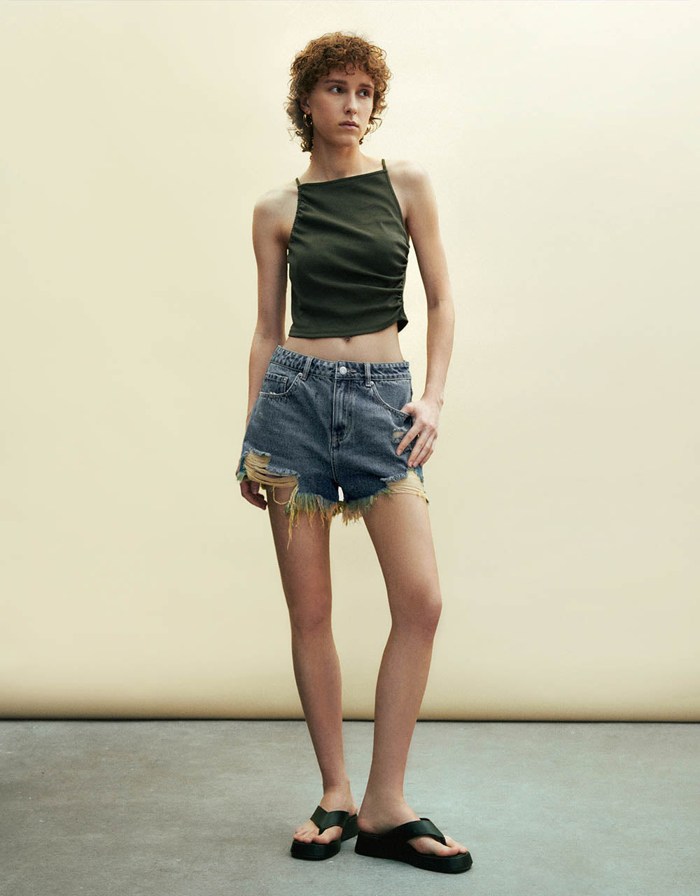 Raw Hem Denim Shorts