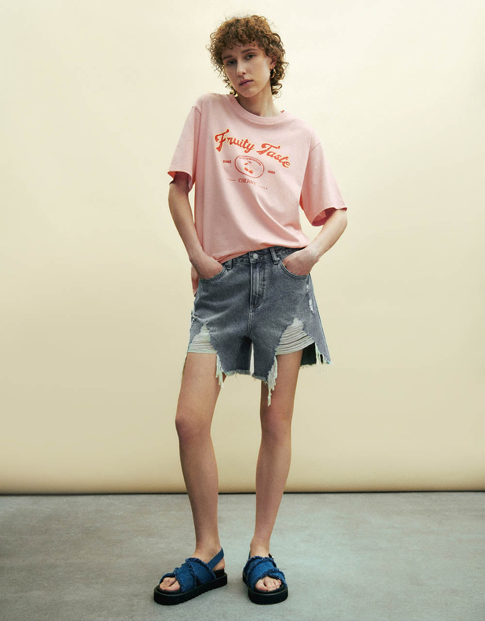 Raw Hem Denim Shorts