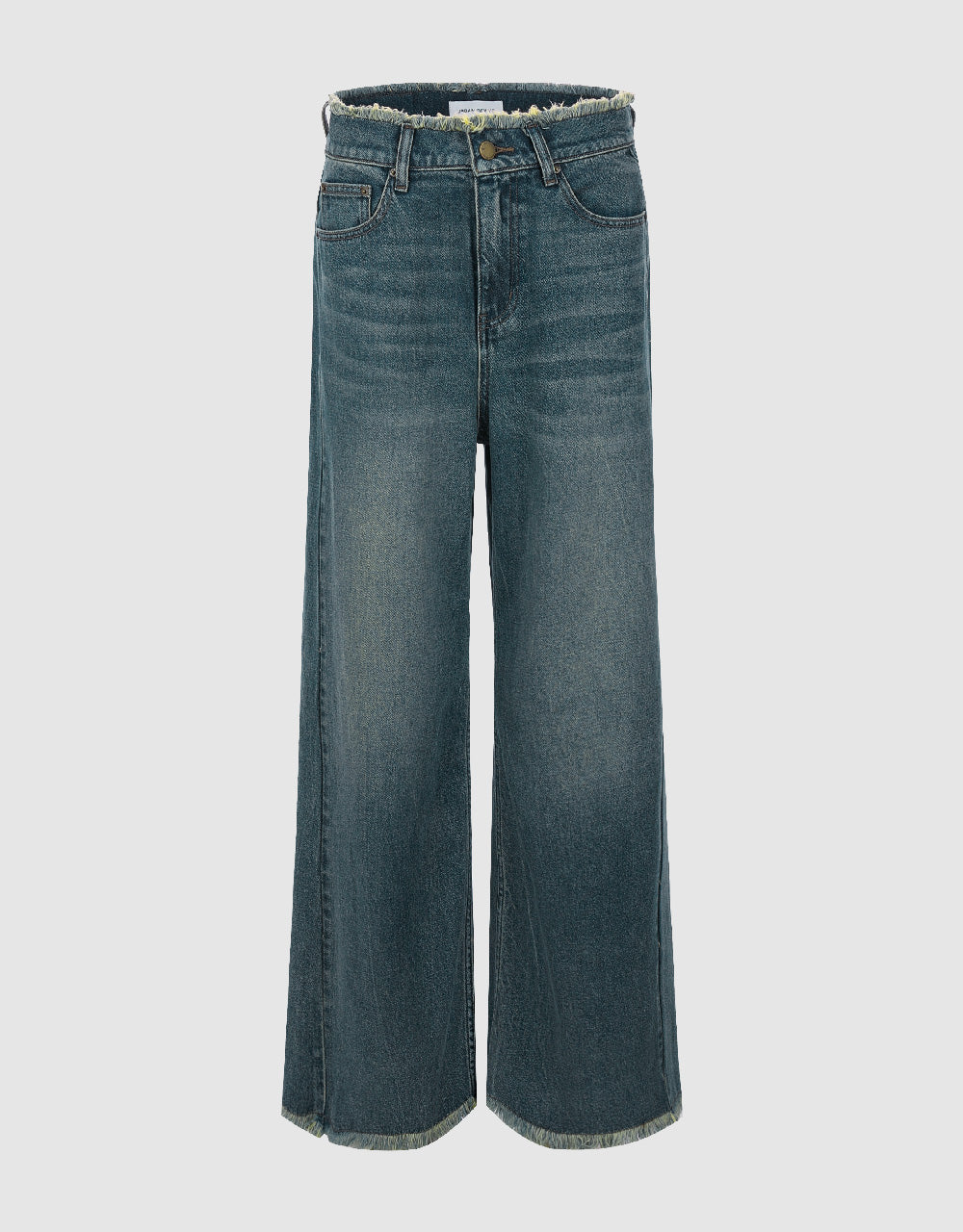 Raw Hem Straight Jeans