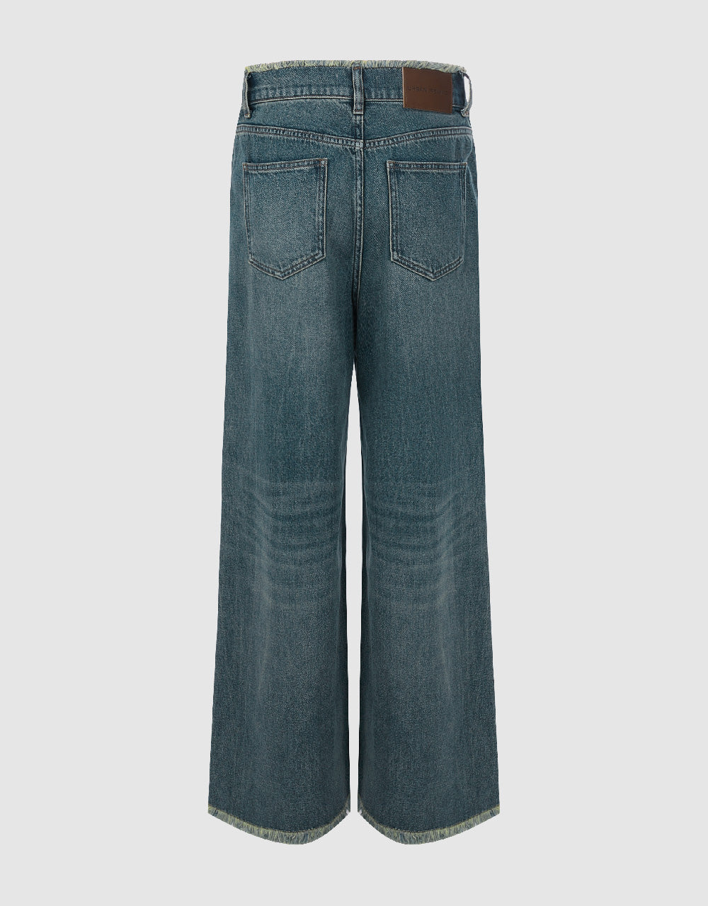 Raw Hem Straight Jeans