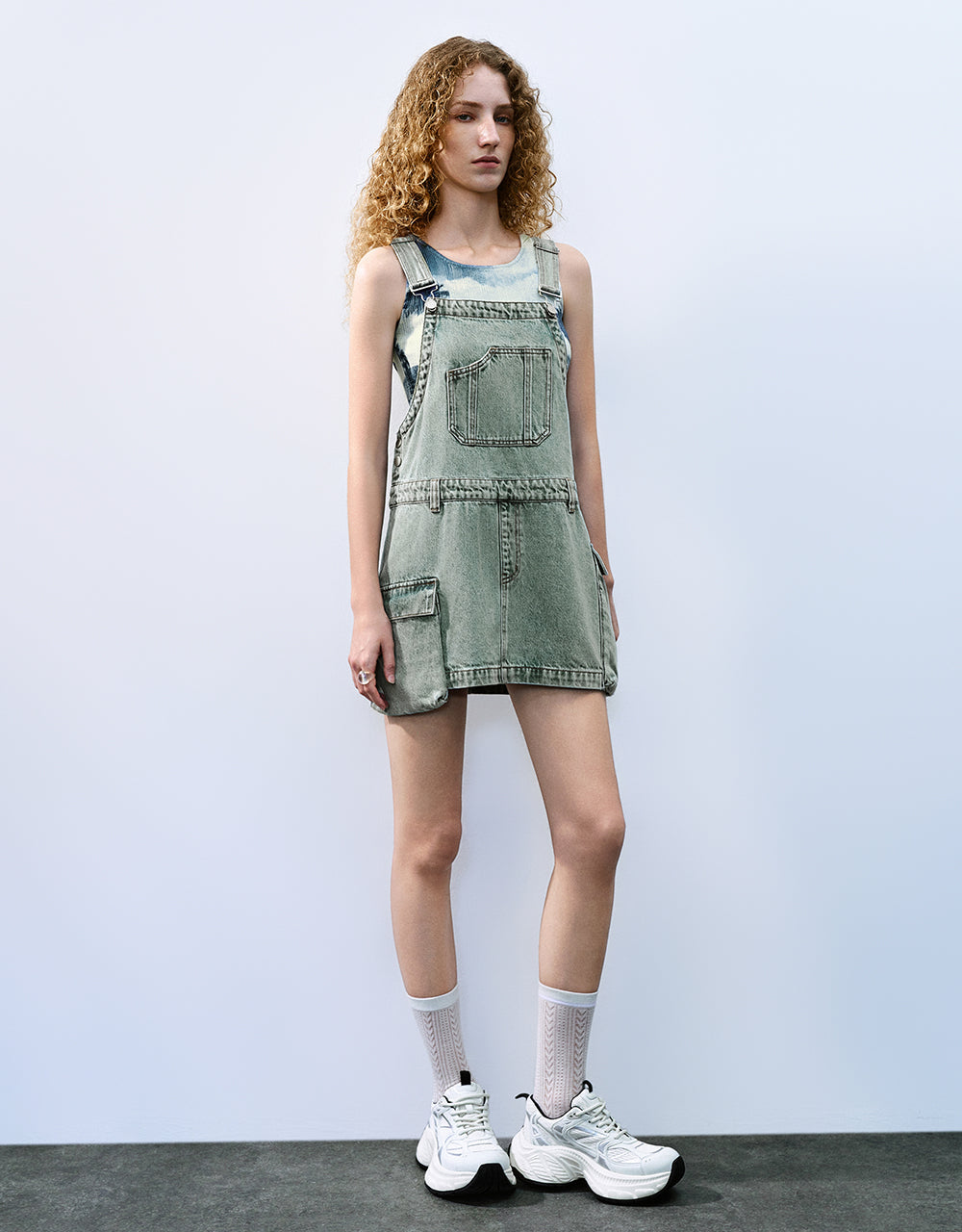 Denim Pinafore Dress