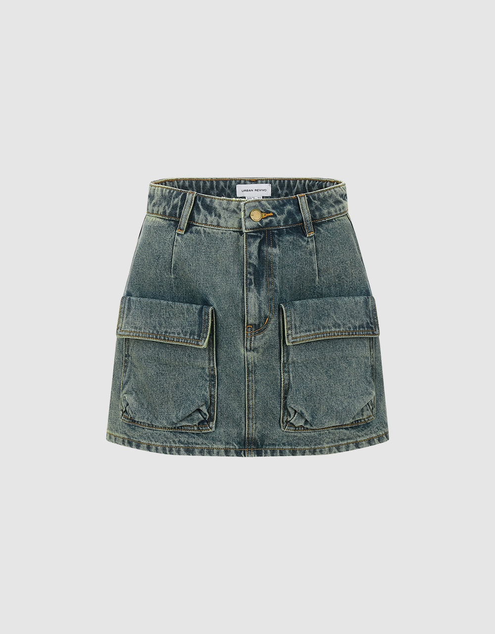 Mini Straight Denim Skirt