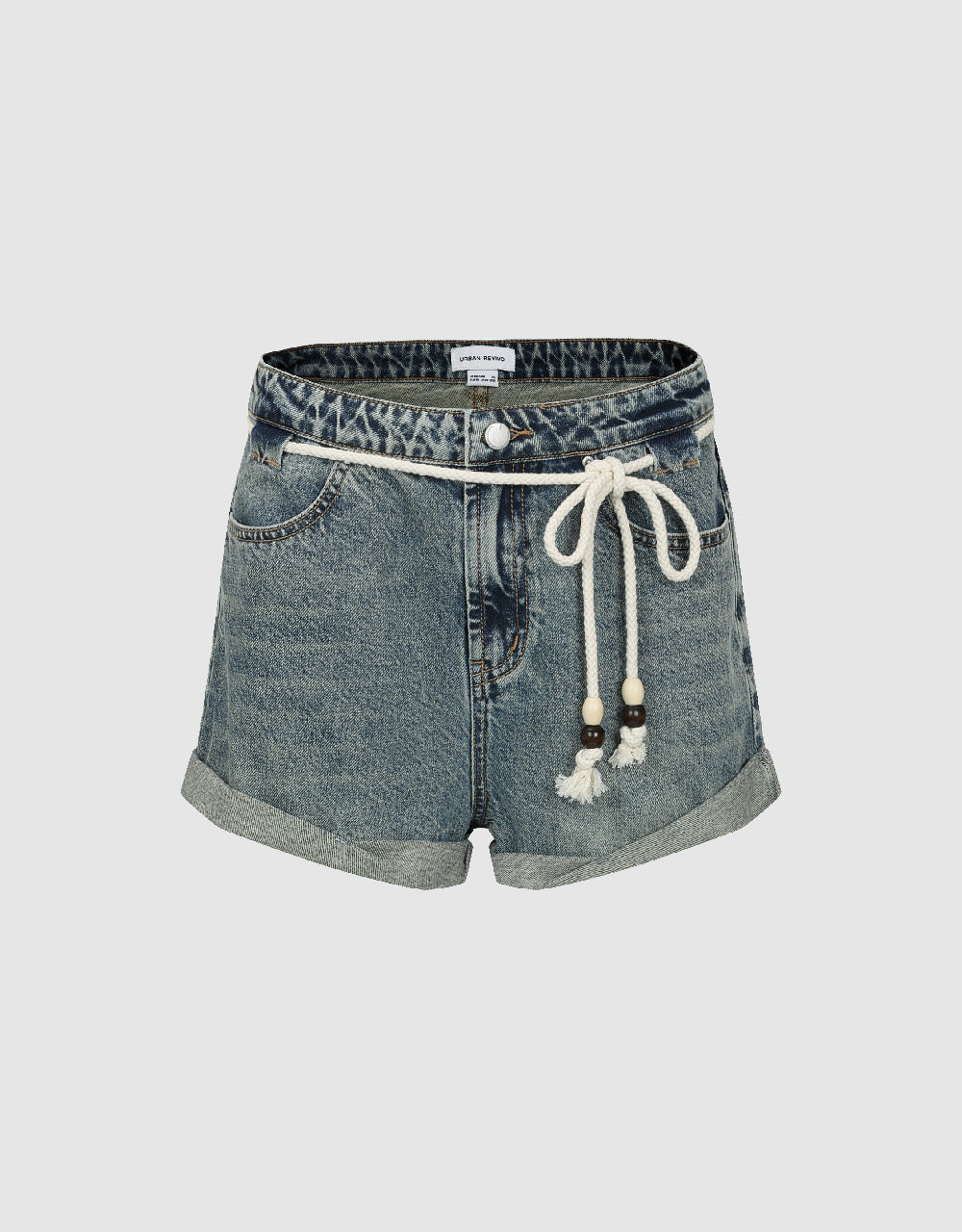 Denim Shorts With Rope