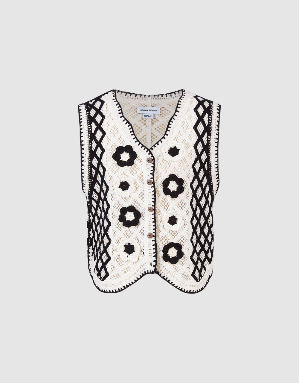 Pointelle Knitted Vest