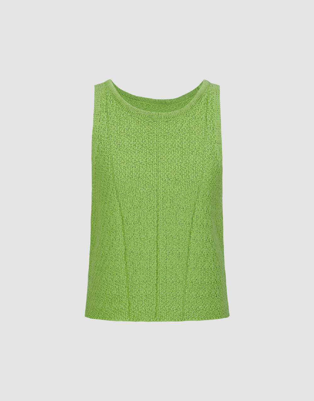 Crew Neck Knitted Tank Top