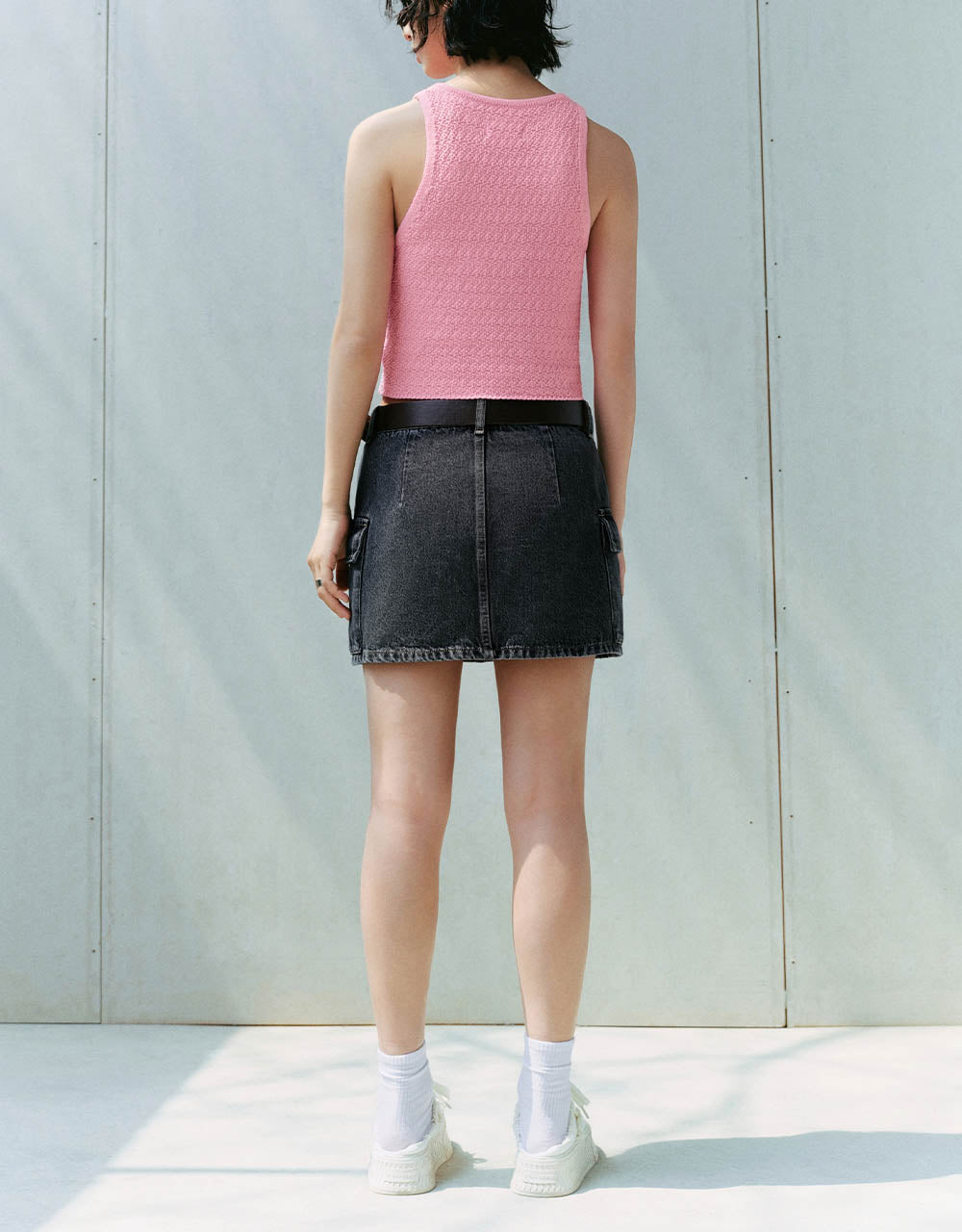 Crew Neck Knitted Tank Top