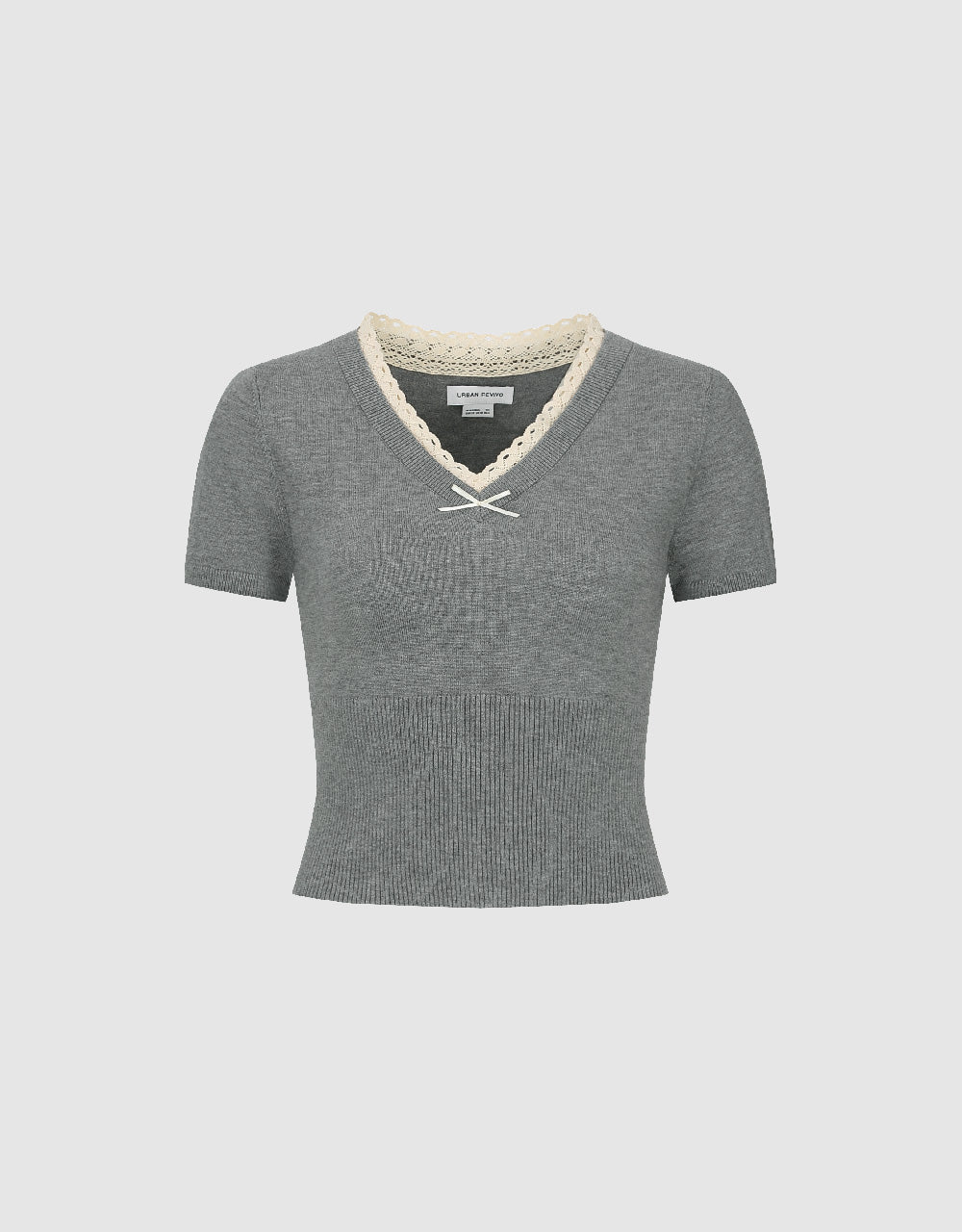 Two Toned Skinny Knitted T-Shirt