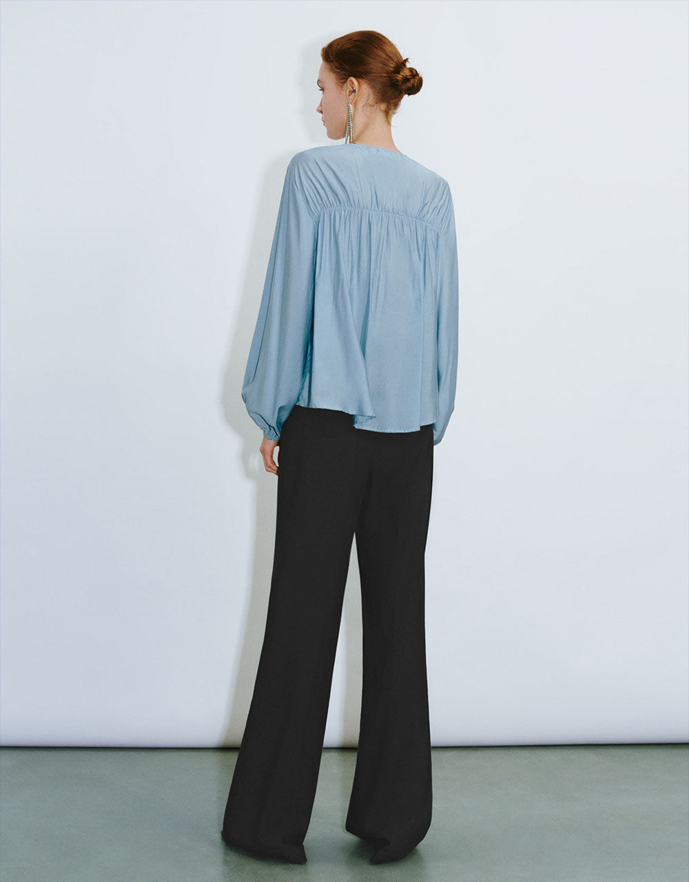 Tie Front Loose Overhead Shirt