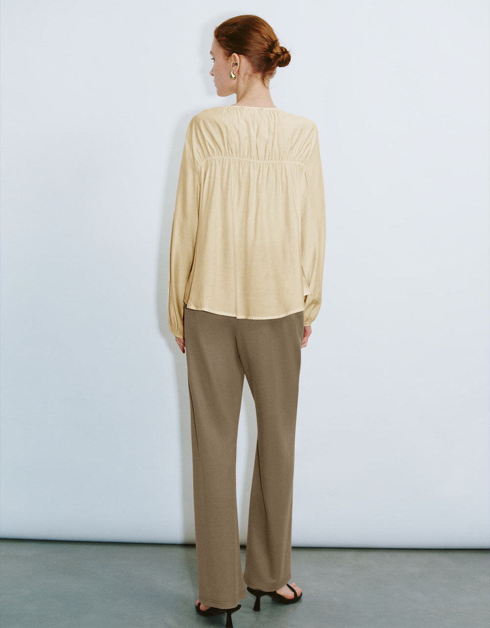 Tie Front Loose Overhead Shirt