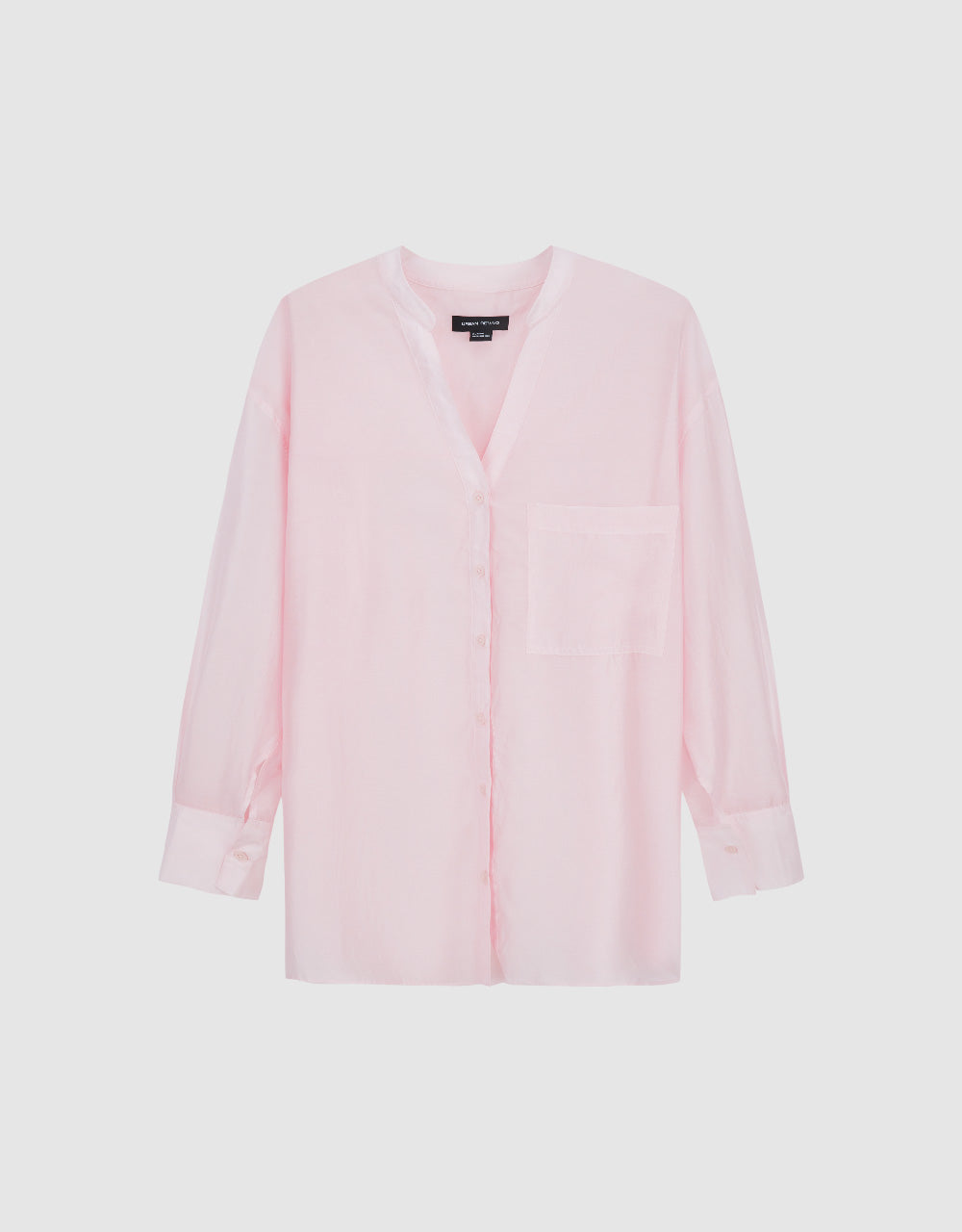 Notch Neck Oversized Shirt