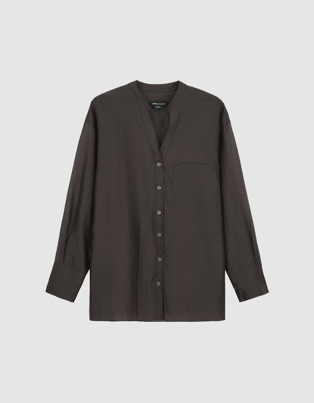 Notch Neck Oversized Shirt