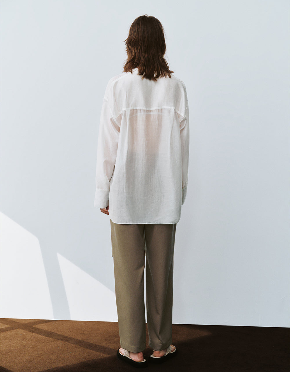 Notch Neck Oversized Shirt