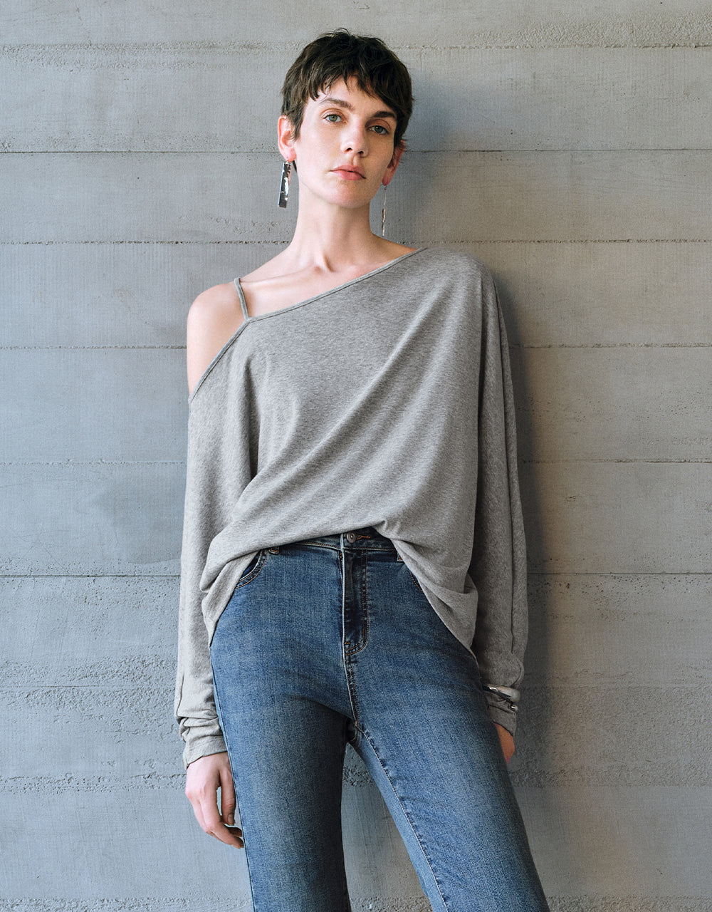 One Shoulder Skinny T-Shirt