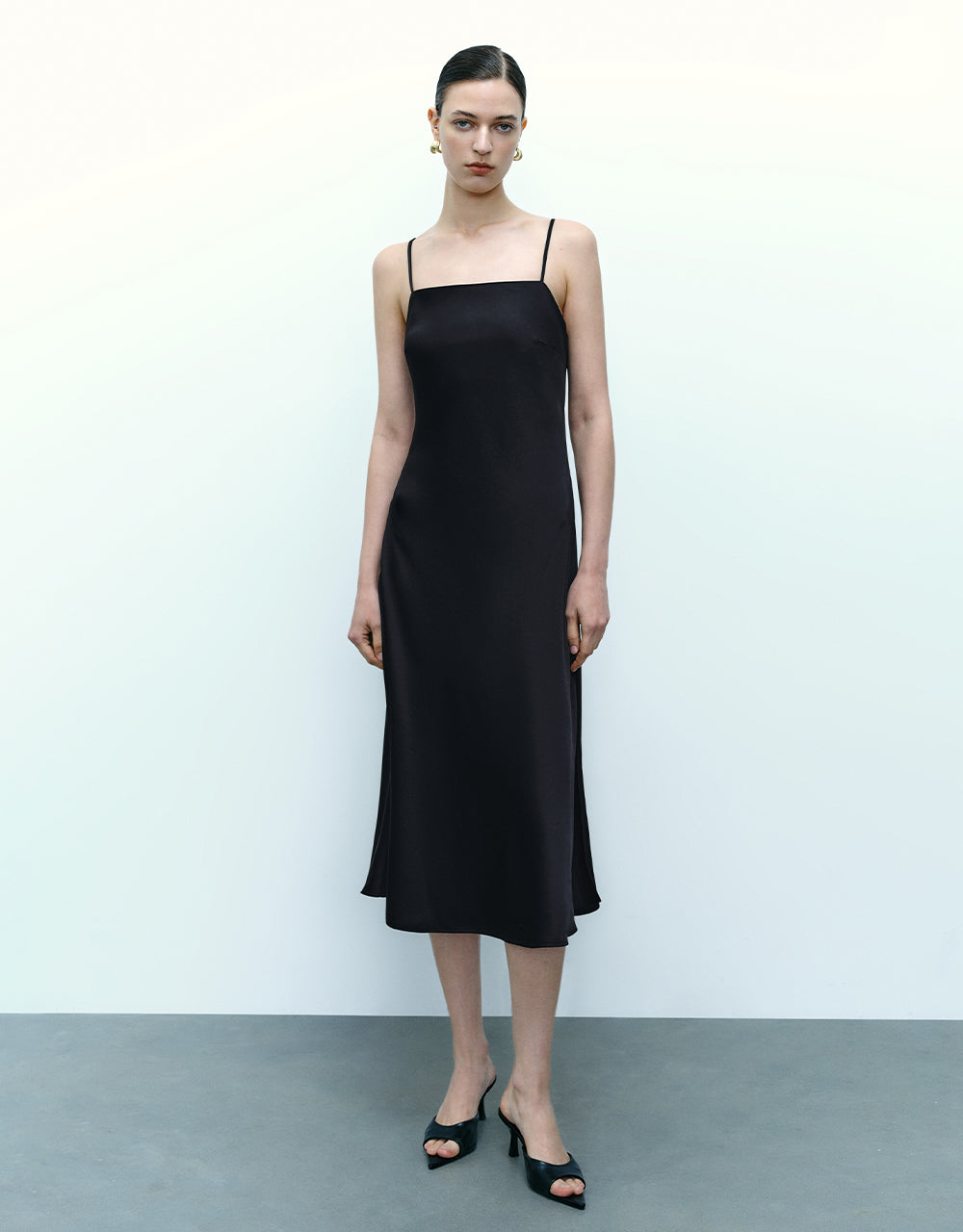 Square-cut A-Line Dress