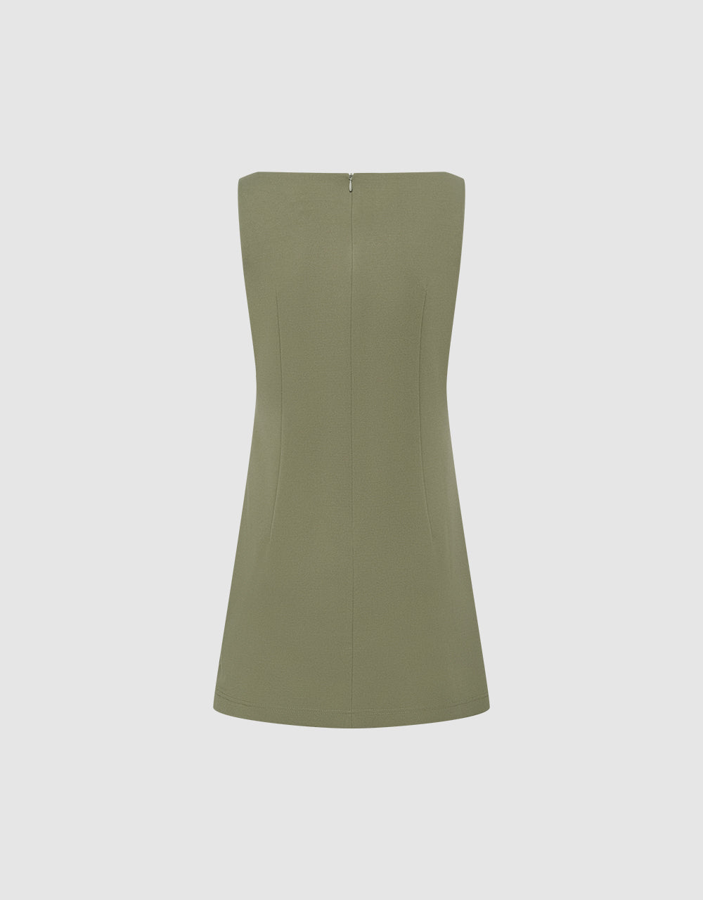 Ruched Sleeveless A-Line Dress