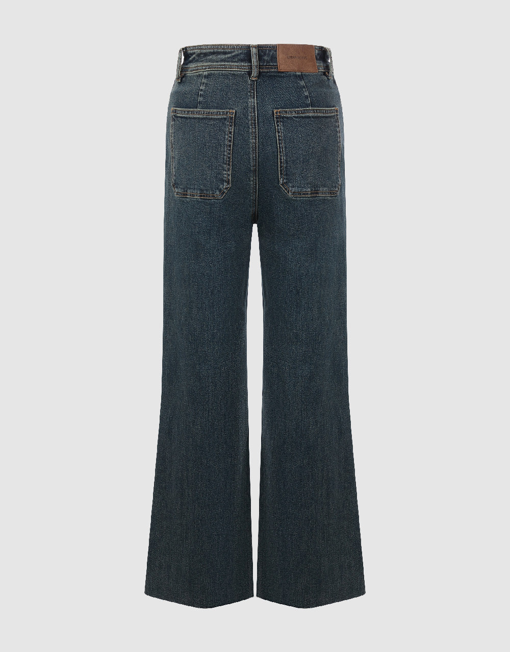 Front Pocket Wide-Leg Jeans