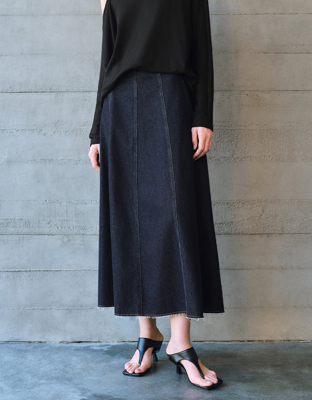 Midi Denim Skirt