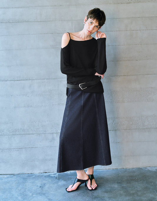 Midi Denim Skirt