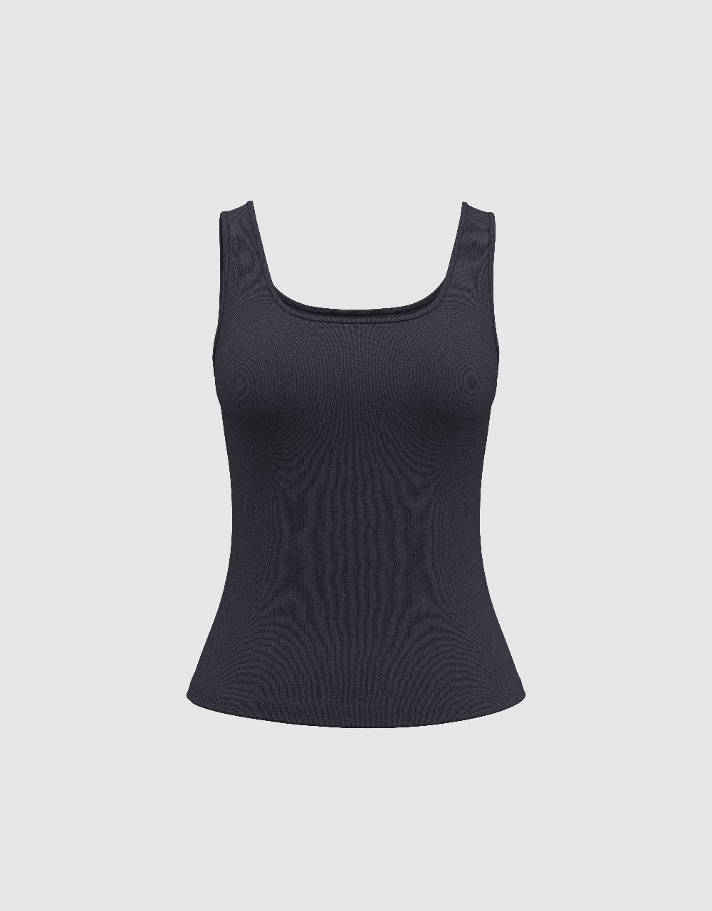 Square-cut Collar Knitted Tank Top