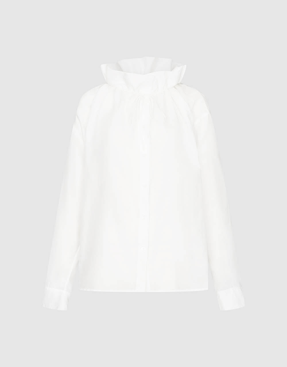 Ruffle Lapel Shirt