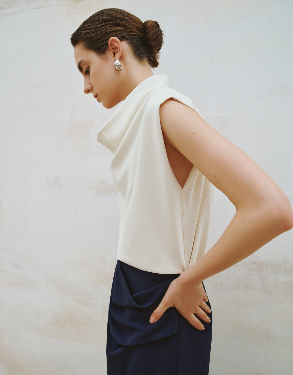 Drop Shoulder Sleeve Straight Vest