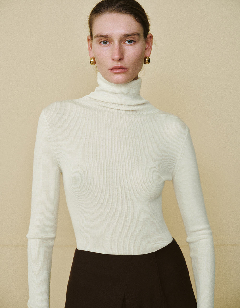 Skinny Turtle Neck Knitted T-Shirt