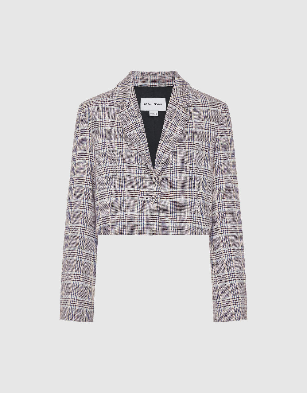 Plaid Cropped Blazer