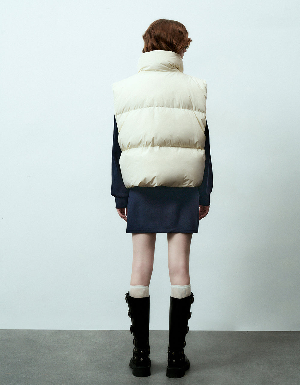 Zipper Front Puffer Waistcoat