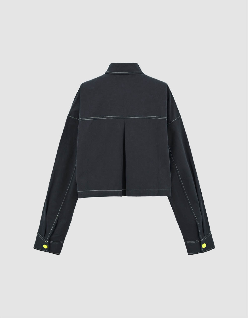 Drop Shoulder Sleeve Button Up A-Line Jacket