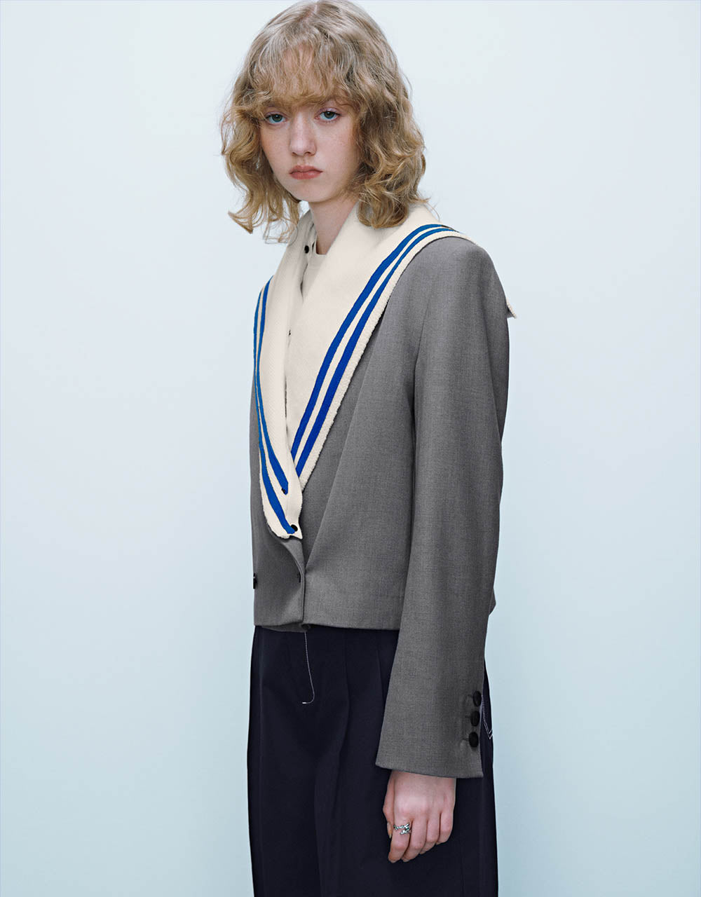 Sailor Collar Neck Blazer