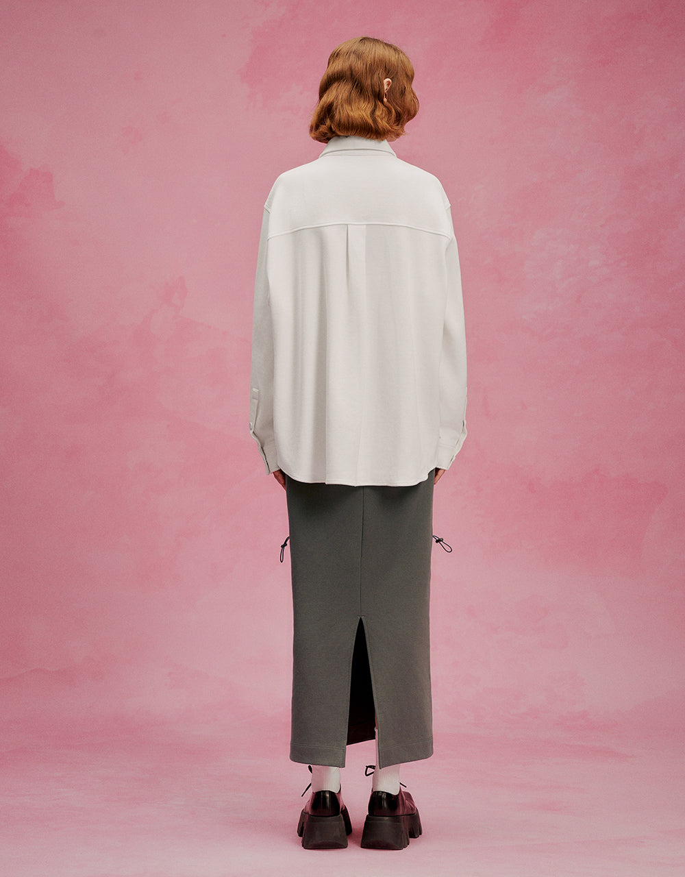 Press Buttoned Oversized Shirt